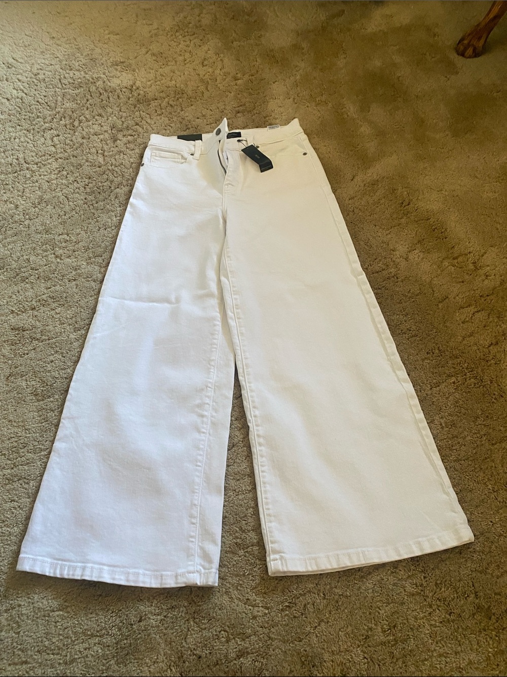 Banana Republic White Wide-Leg Jeans